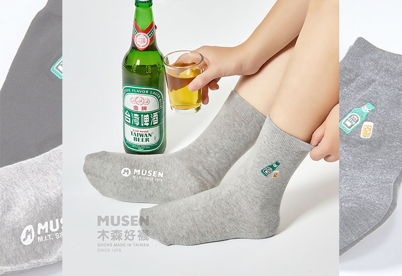 台灣印象刺繡襪-啤酒Beer